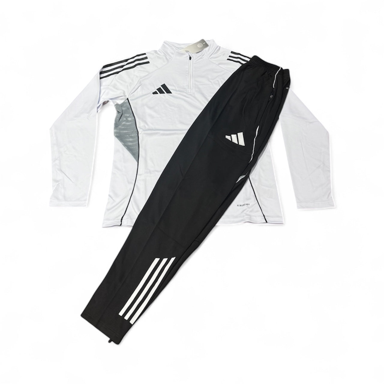 Adidas Striped Tracksuit White/Black