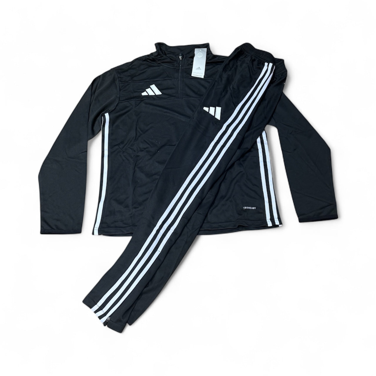 Adidas Striped Tracksuit Black