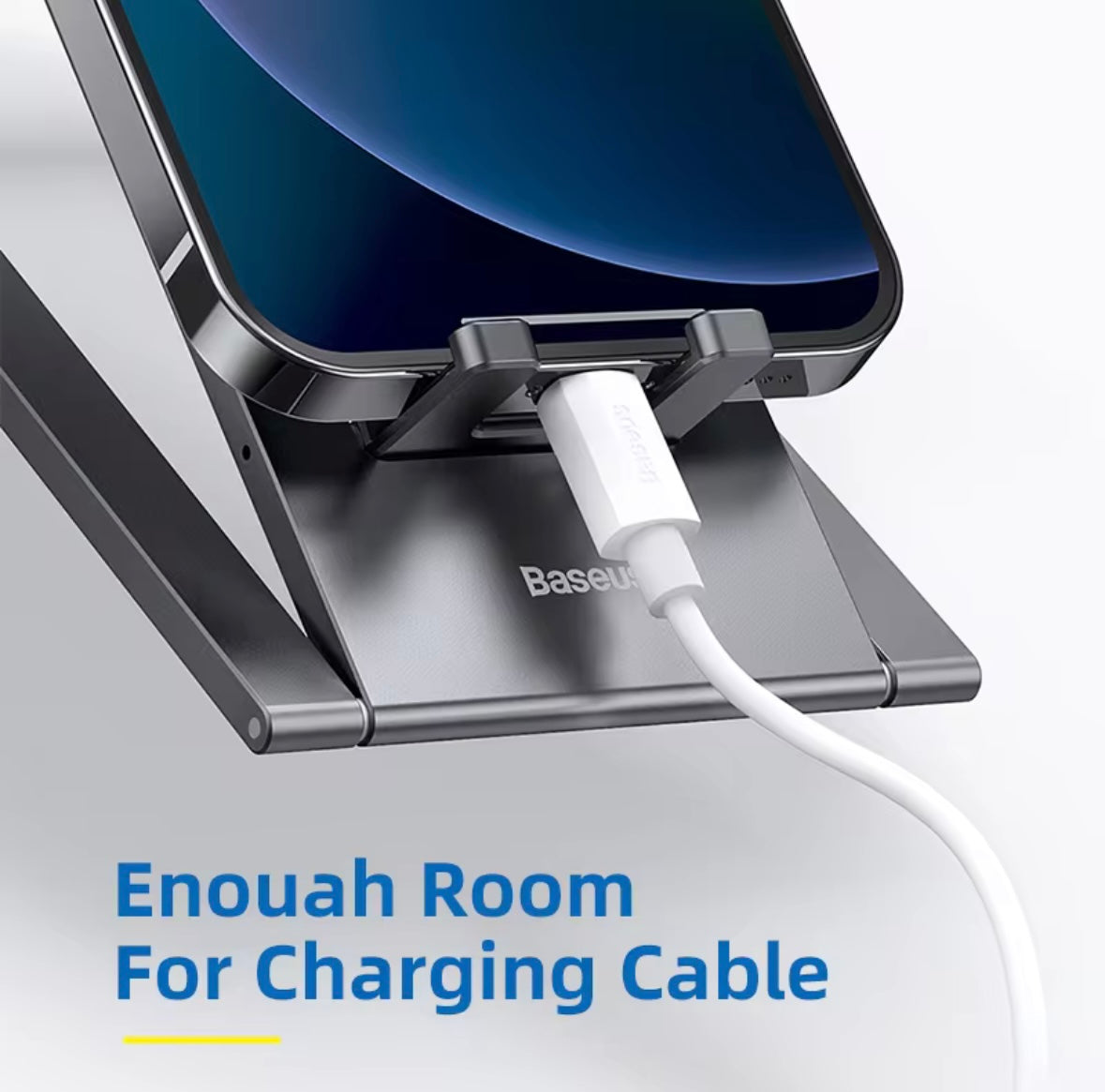 Baseus Foldable Metal Phone Holder For iPhone 17 Air 16 15 Pro Max iPad Pro Mini