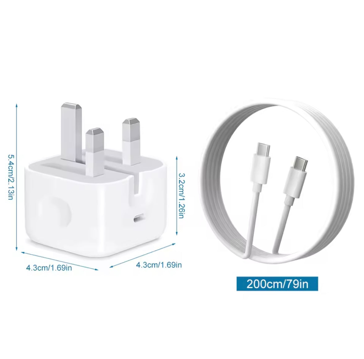 20W Fast Charger For iPhone 17, 16