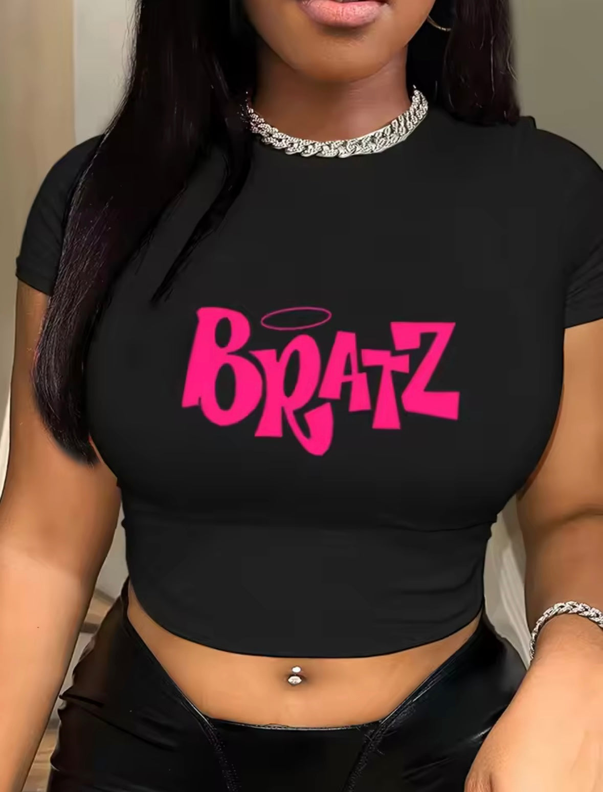 Women's cut T-shirt Y2k pink Bratz