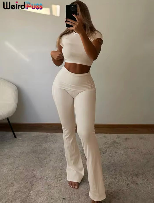 Casual Women Tracksuit 2piece Set