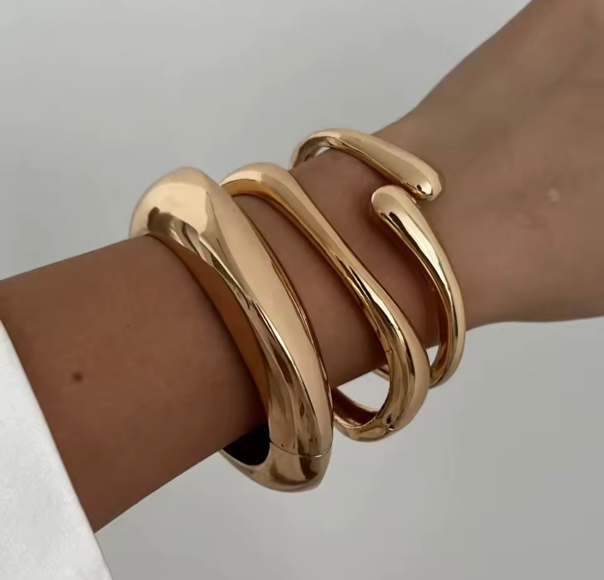 Metal Cuff Bangles Gold