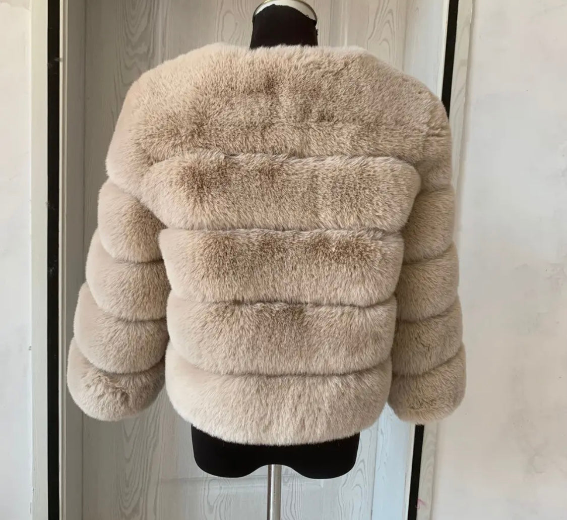 Women Faux Fur Coat Autumn Winter