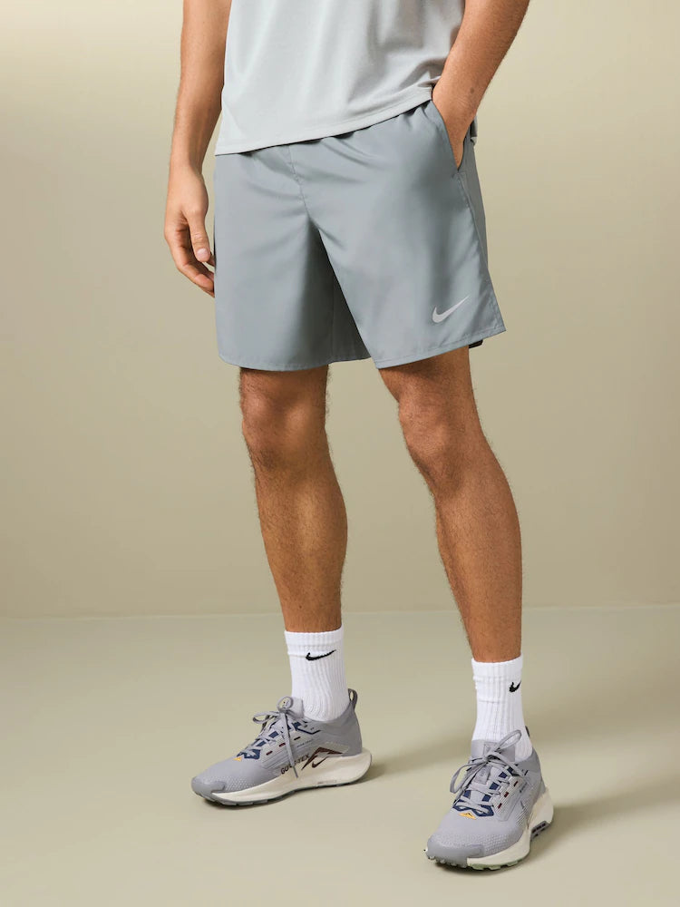 Nike Light Grey Dri-FIT Challenger Shorts