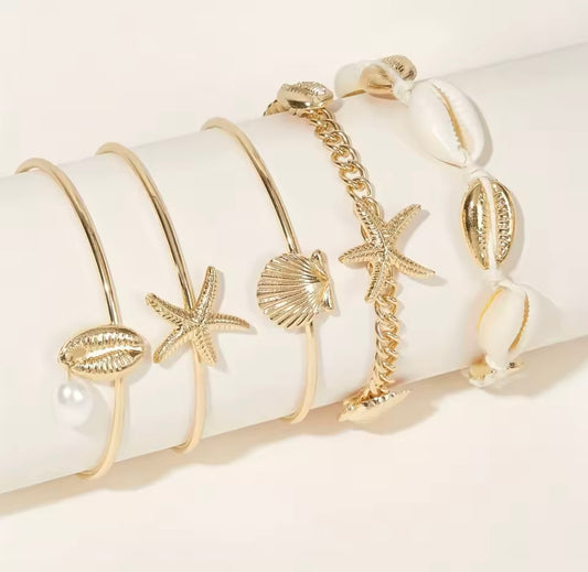 Women's Bracelet Starfish Shell Pendant