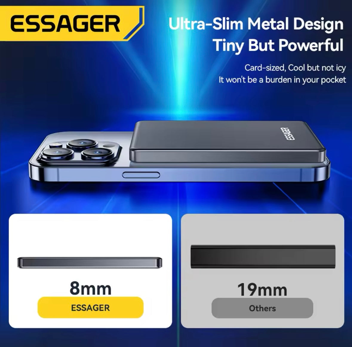 Essager Thin Wireless Power Bank Magnetic 20W 5000mAh