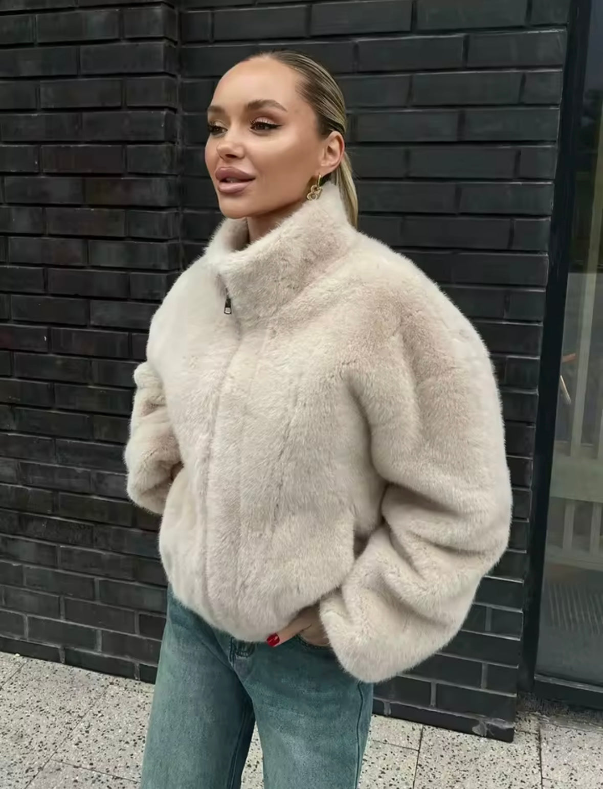 Women Autumn Winter Plush Coat