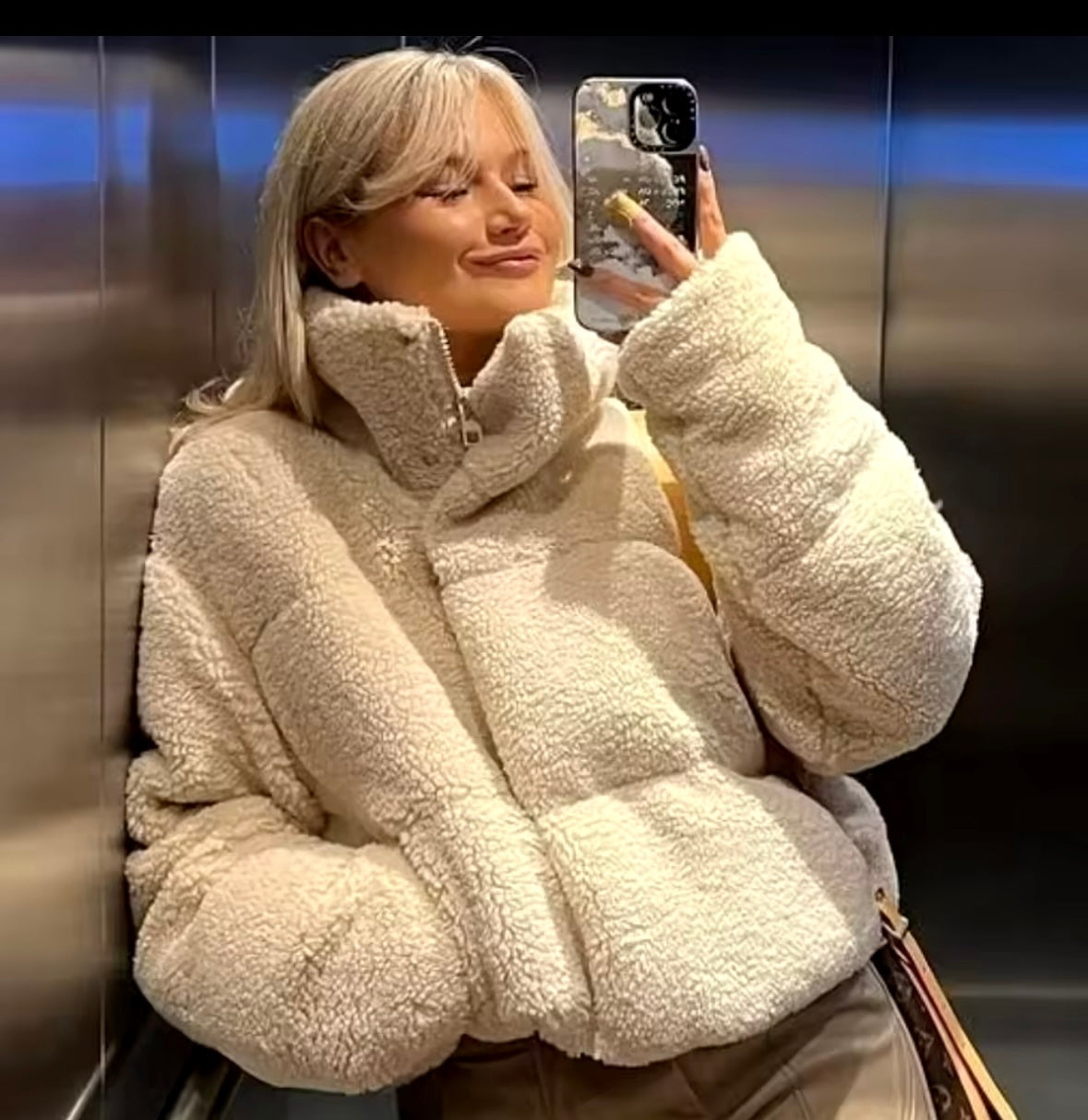 Winter New Women's Lamb Wool Short Cotton Coat