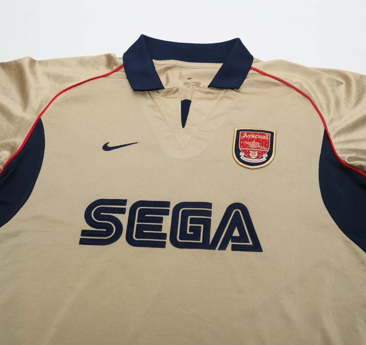 Arsenal 2001 Away Golden Retro Soccer Jersey