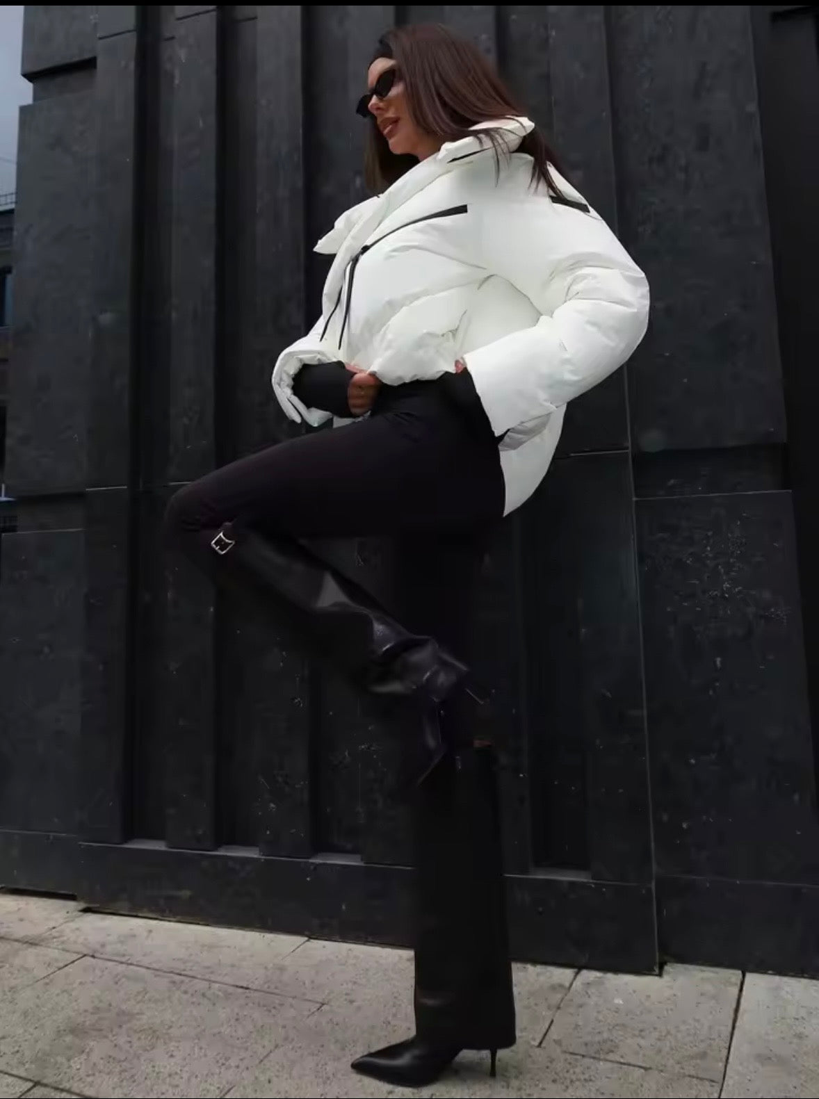 Thermal White Ski Coat