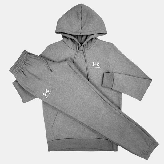 UNDER ARMOUR ESSENTIAL FLEECE TRACKSUIT - GREY