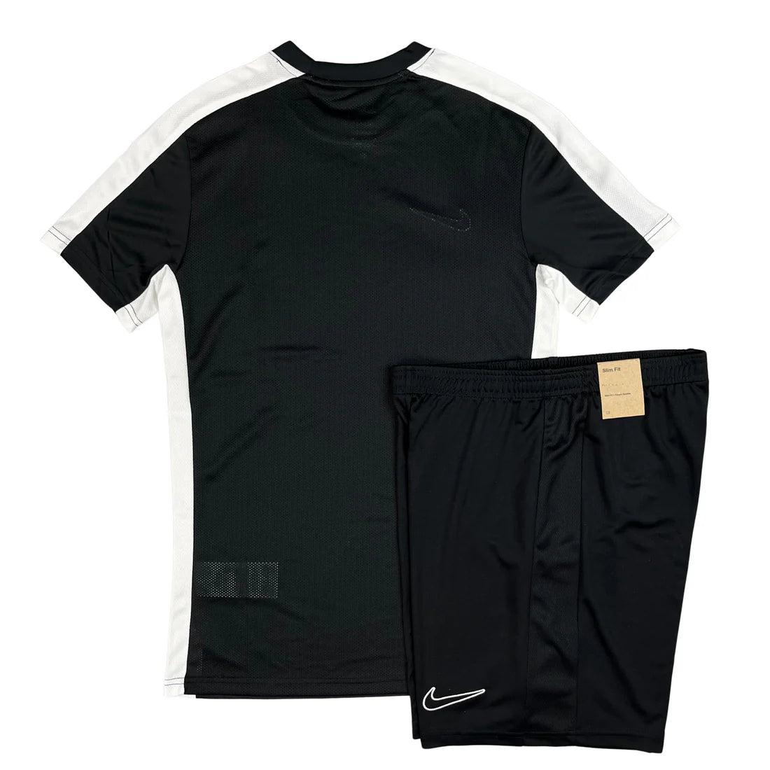 NIKE ACADEMY DRILL TSHIRT / SHORTS SET - BLACK / WHITE