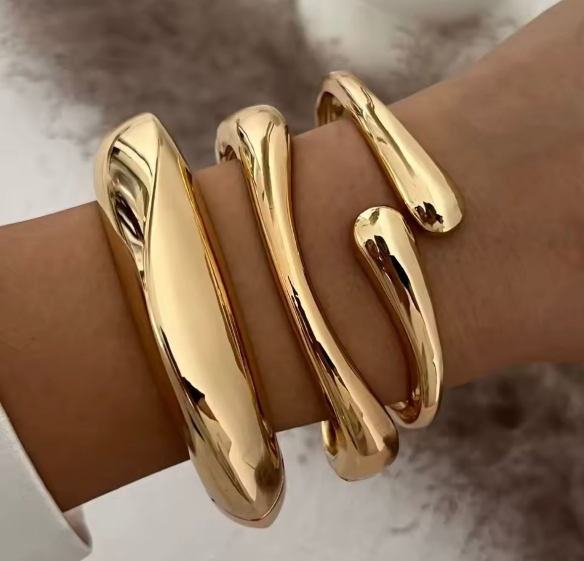 Metal Cuff Bangles Gold