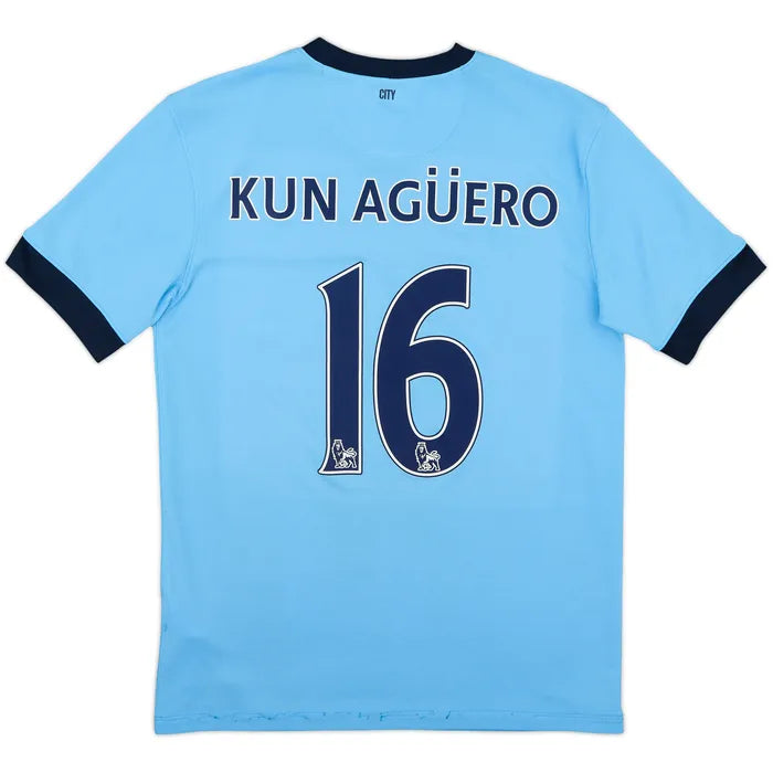 2014-15 Manchester City Home Shirt Kun Aguero #16