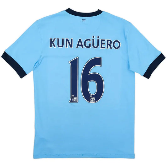 2014-15 Manchester City Home Shirt Kun Aguero #16