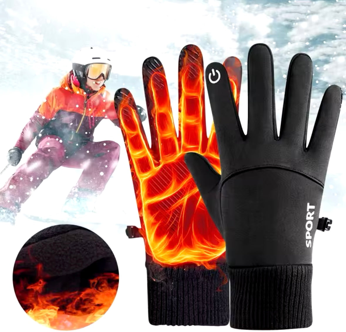 Touch Screen Heated Gloves