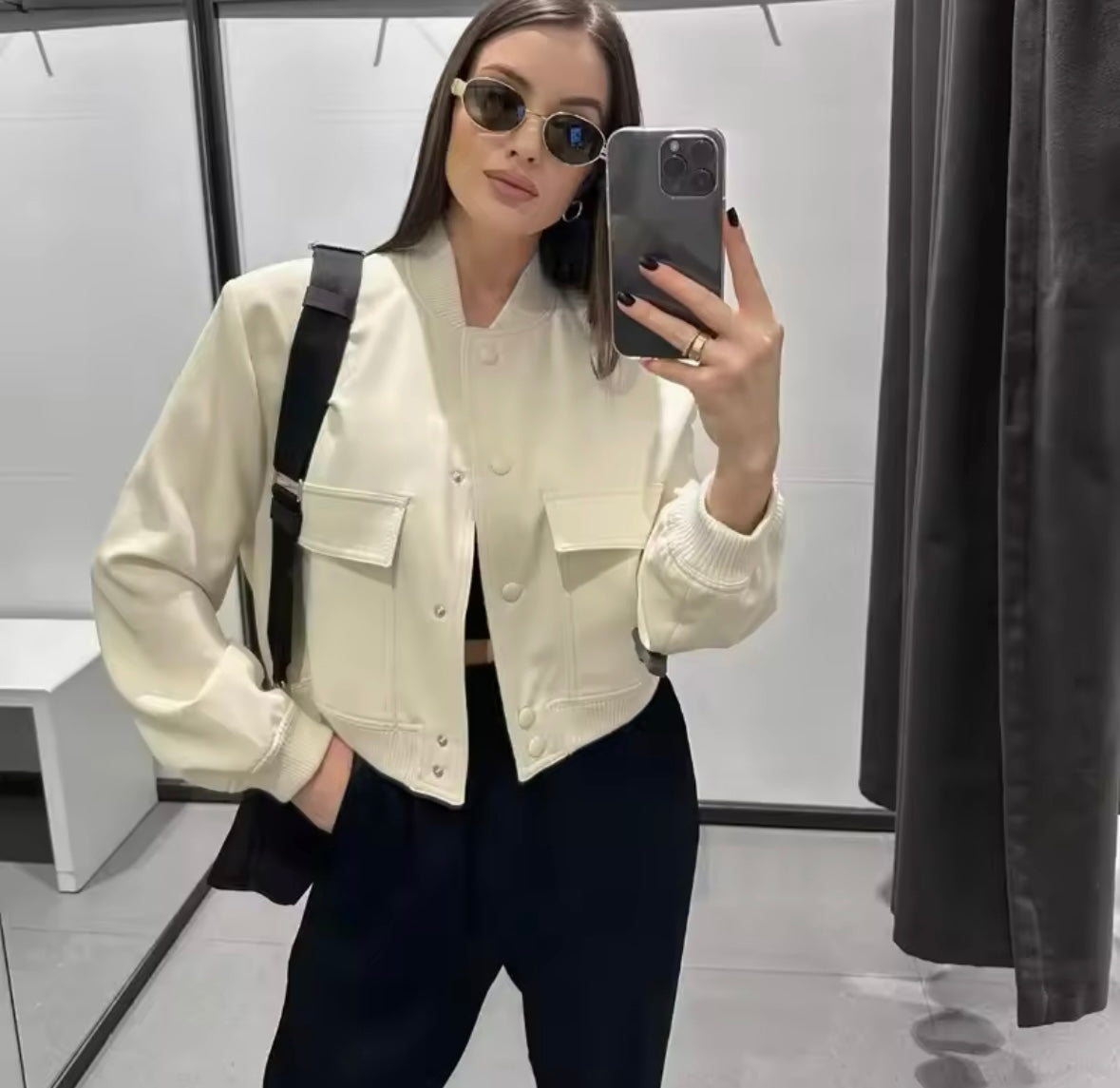 Woman Bomber Jacket Coat