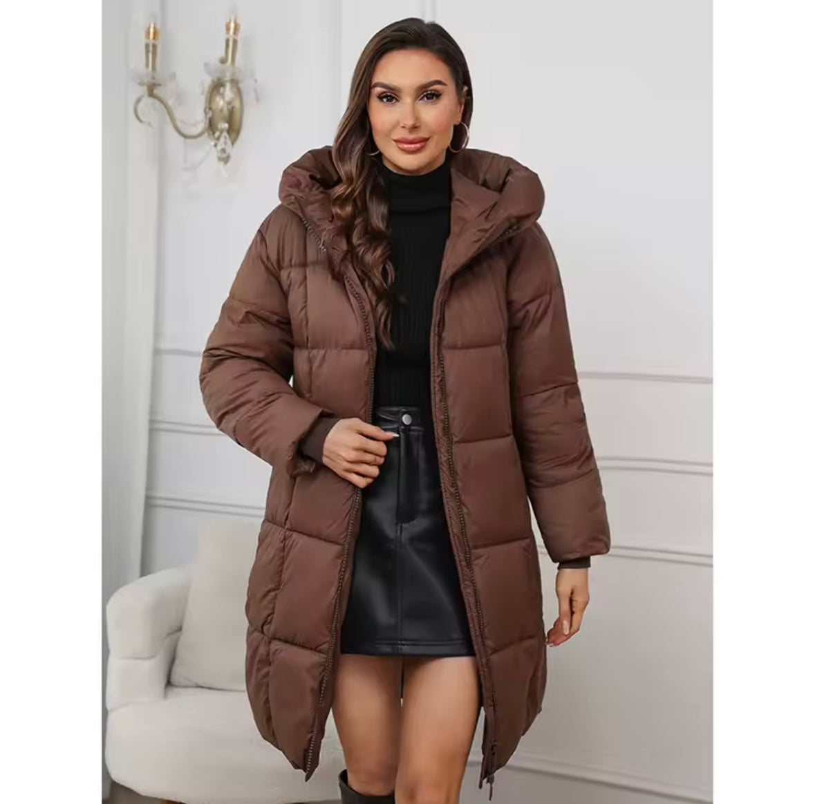 Women Long Coat Thick Down Cotton