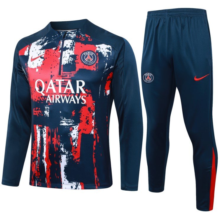 PSG Training Tracksuit Red Print