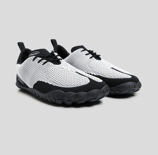 Tech Tabi Magnesium White | Barefoot Running Shoes