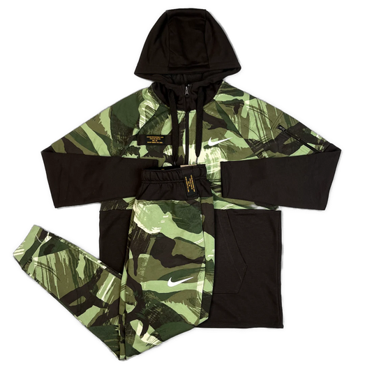 NIKE THERMA DRI-FIT TRACKSUIT - GREEN CAMO