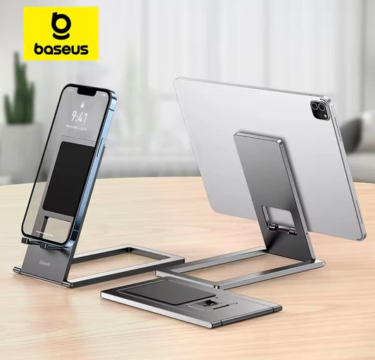 Baseus Foldable Metal Phone Holder For iPhone 17 Air 16 15 Pro Max iPad Pro Mini