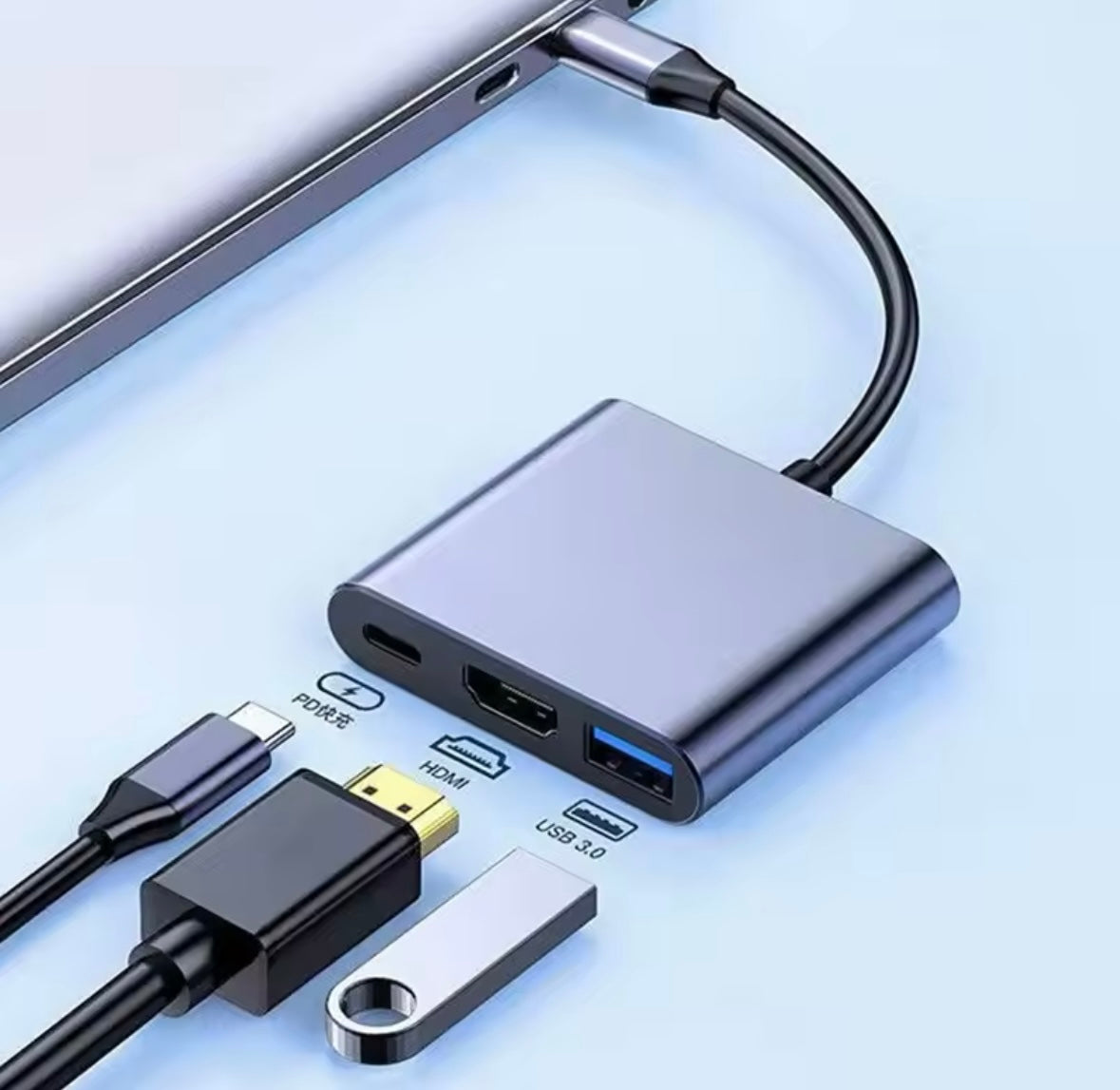 USB C HUB 3in1 Type C 3.0