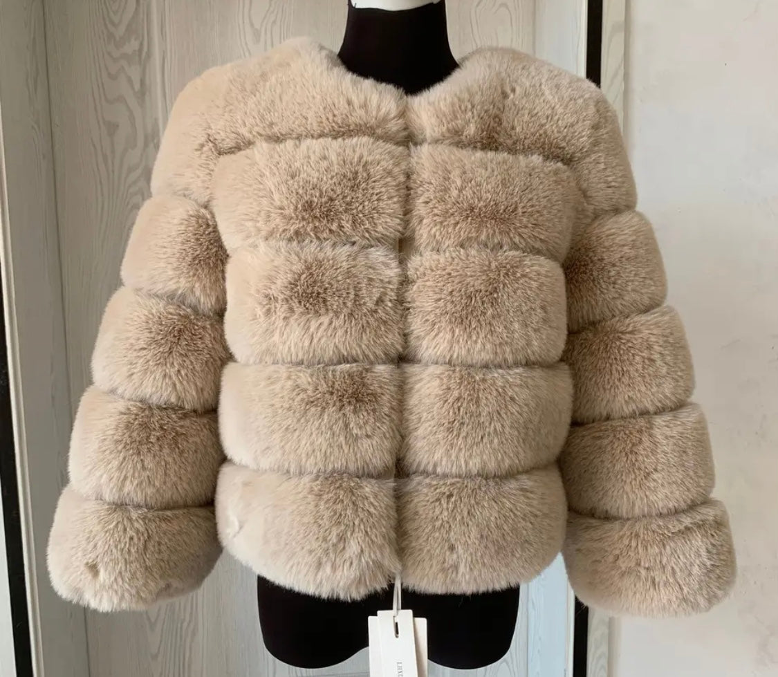 Women Faux Fur Coat Autumn Winter