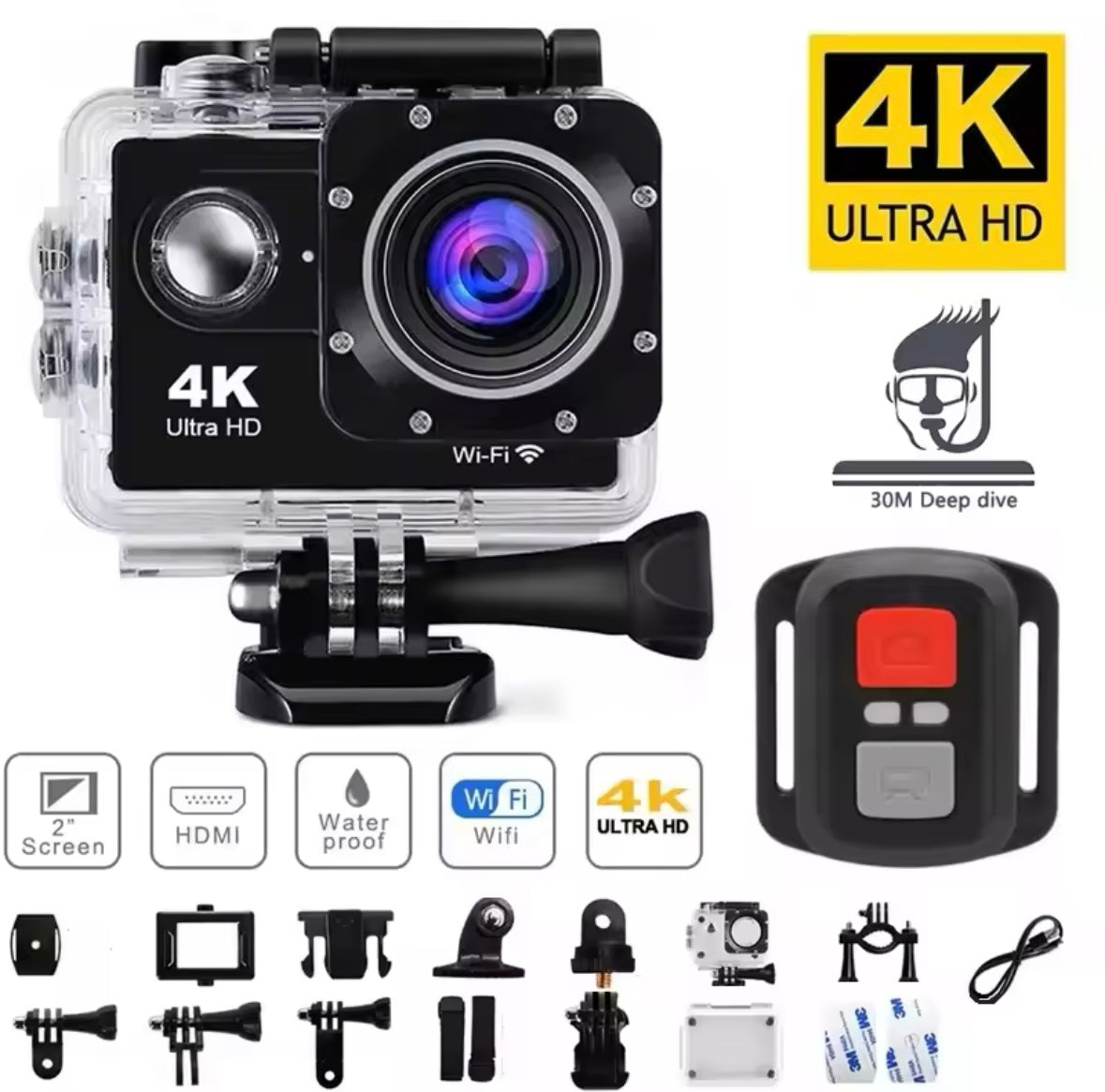 4K Action Camera 1080P/30FPS