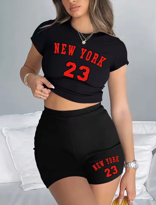 New York 23 Letter Printing Two Pieces Set